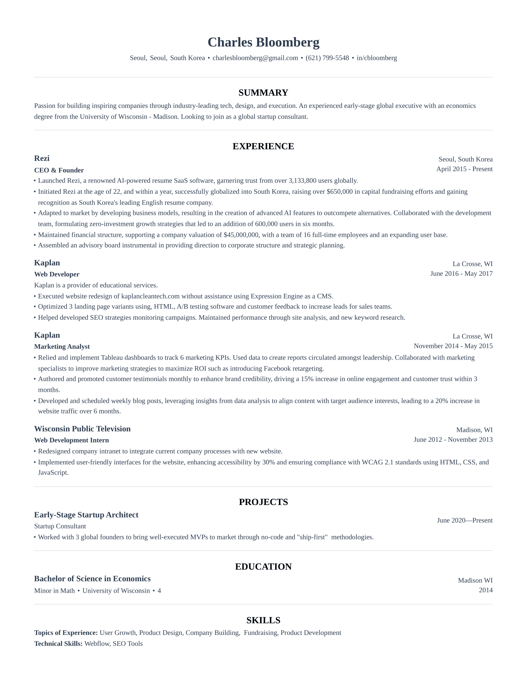 Harvard resume template example